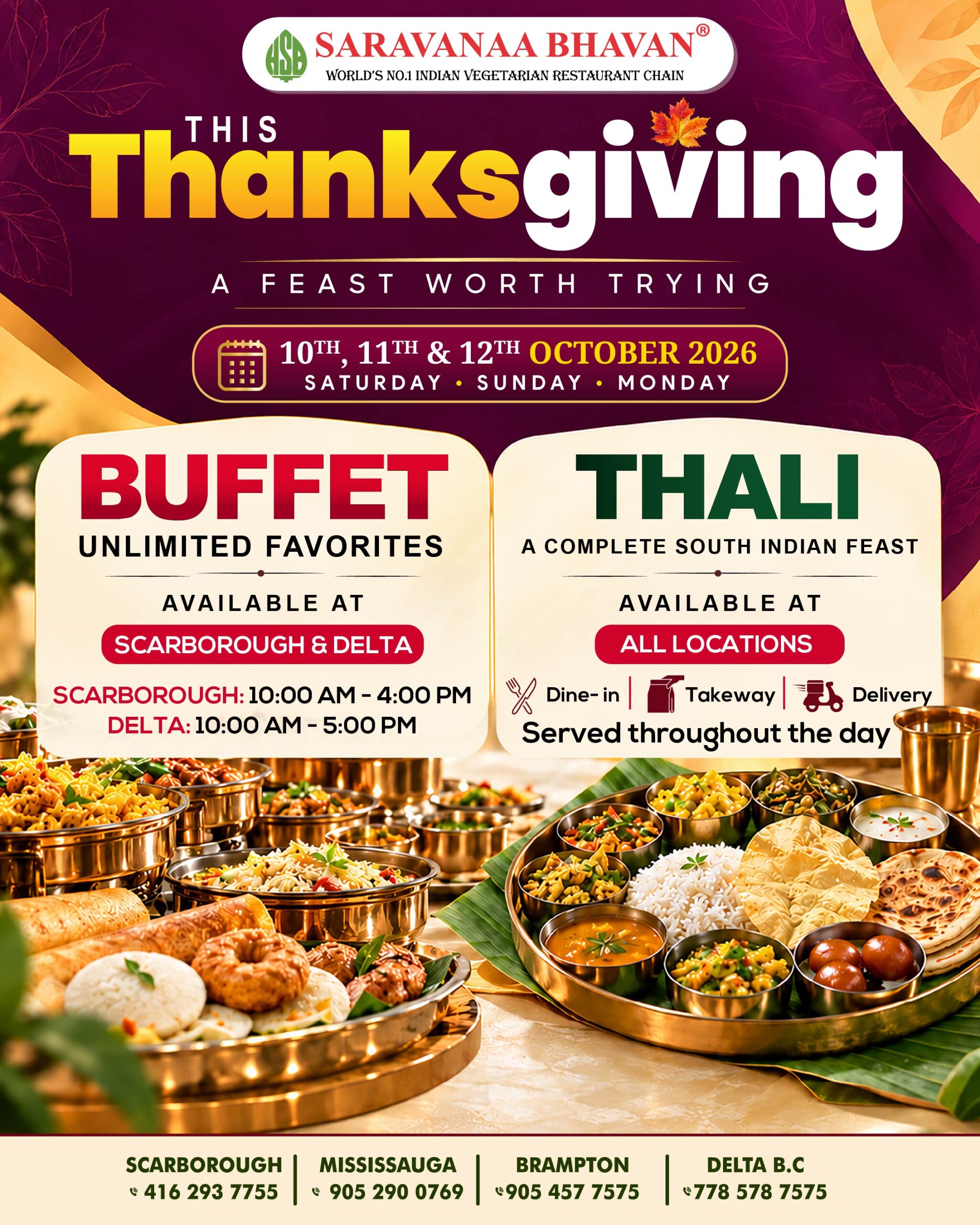 HSB Canada - Thanksgiving Consolidated Poster - (Pop up)